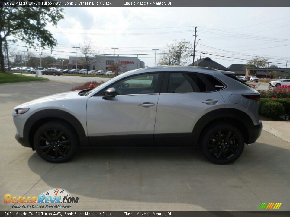 2021 Mazda CX-30 Turbo AWD Sonic Silver Metallic / Black Photo #6