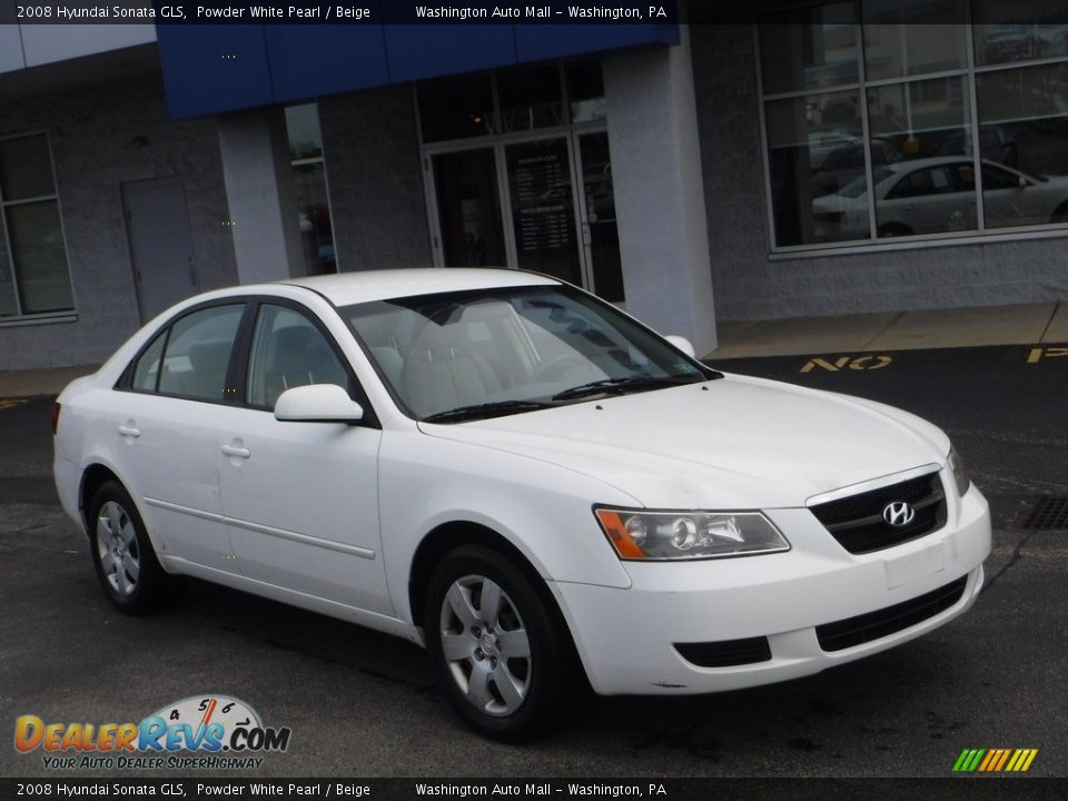 2008 Hyundai Sonata GLS Powder White Pearl / Beige Photo #1