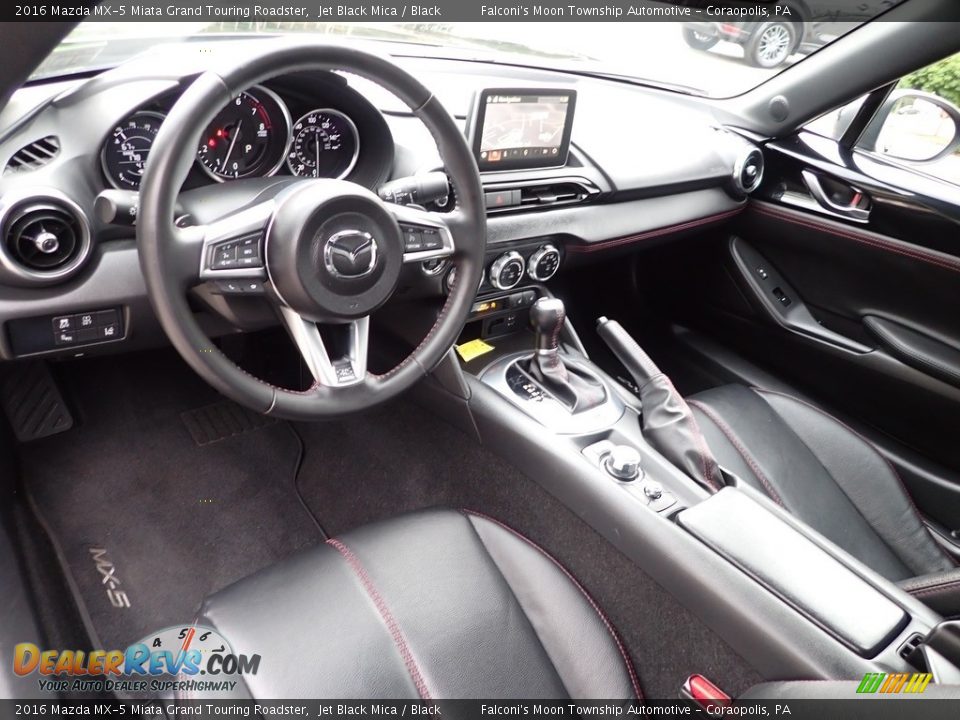 Black Interior - 2016 Mazda MX-5 Miata Grand Touring Roadster Photo #14