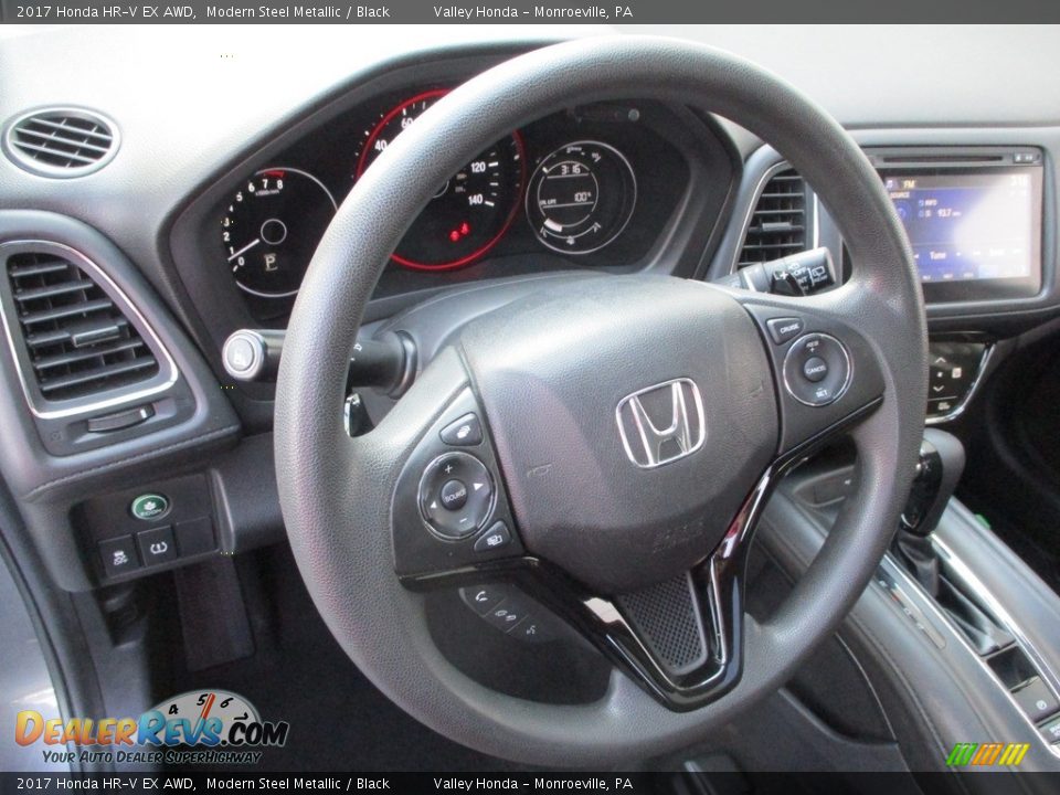 2017 Honda HR-V EX AWD Modern Steel Metallic / Black Photo #15