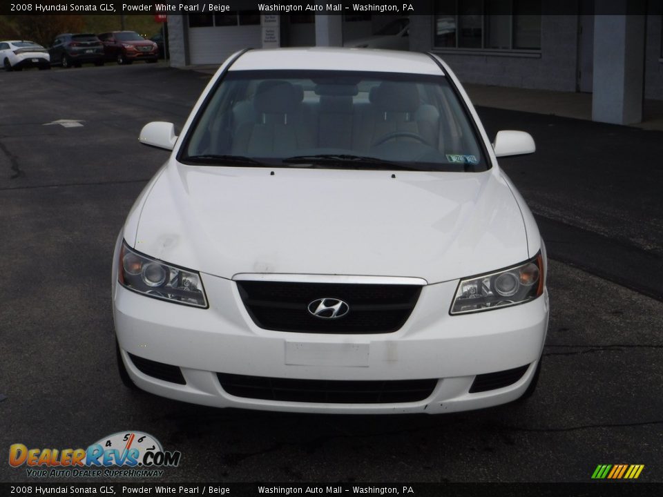 2008 Hyundai Sonata GLS Powder White Pearl / Beige Photo #4