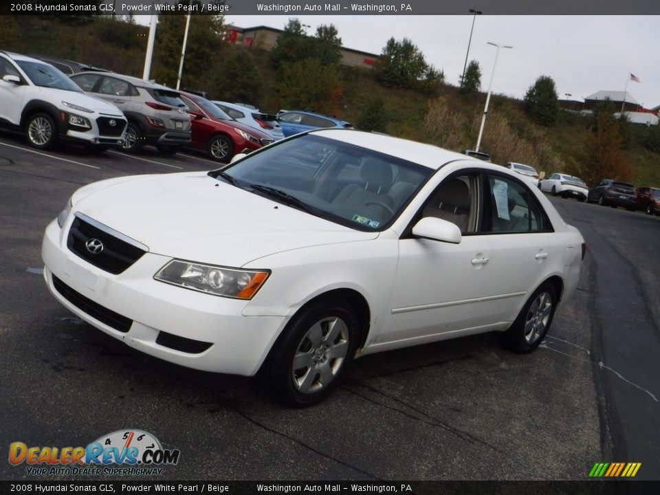 2008 Hyundai Sonata GLS Powder White Pearl / Beige Photo #5