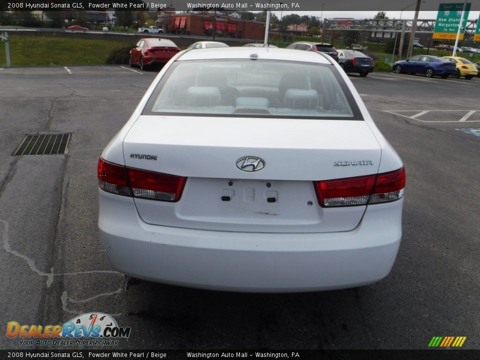 2008 Hyundai Sonata GLS Powder White Pearl / Beige Photo #7