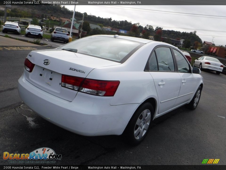 2008 Hyundai Sonata GLS Powder White Pearl / Beige Photo #8