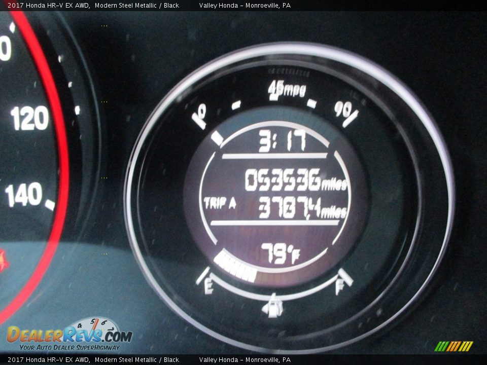 2017 Honda HR-V EX AWD Modern Steel Metallic / Black Photo #20