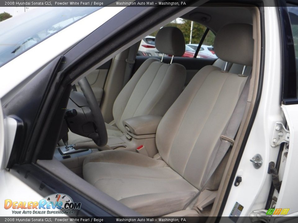 2008 Hyundai Sonata GLS Powder White Pearl / Beige Photo #10