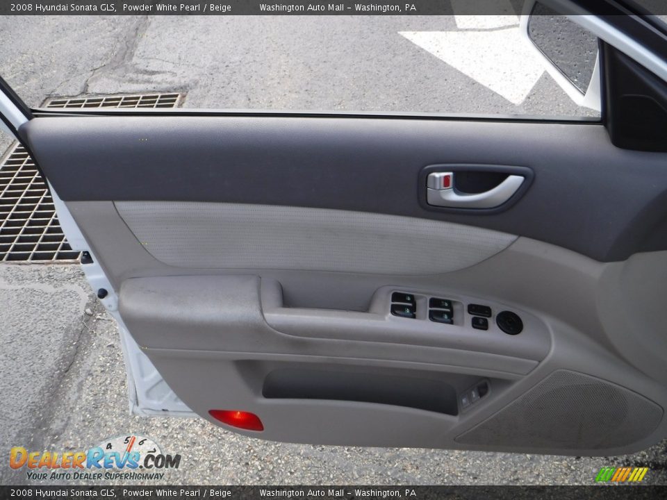 2008 Hyundai Sonata GLS Powder White Pearl / Beige Photo #12