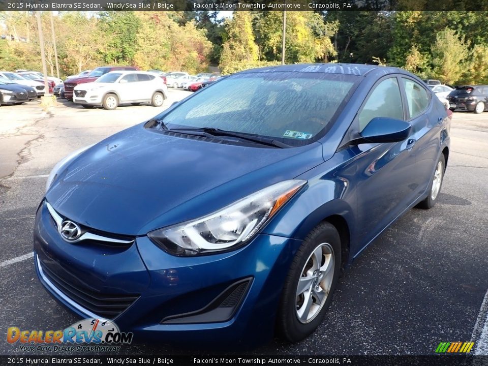 2015 Hyundai Elantra SE Sedan Windy Sea Blue / Beige Photo #1