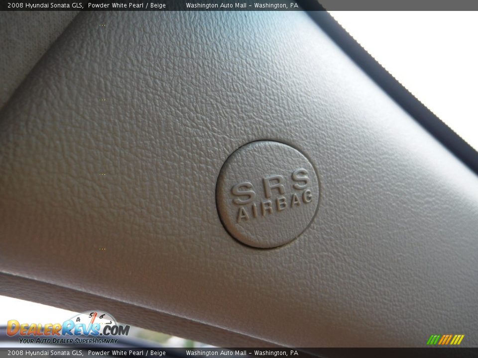 2008 Hyundai Sonata GLS Powder White Pearl / Beige Photo #17