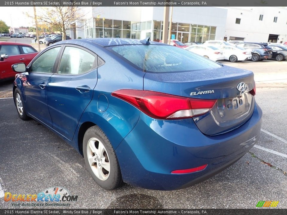 2015 Hyundai Elantra SE Sedan Windy Sea Blue / Beige Photo #2