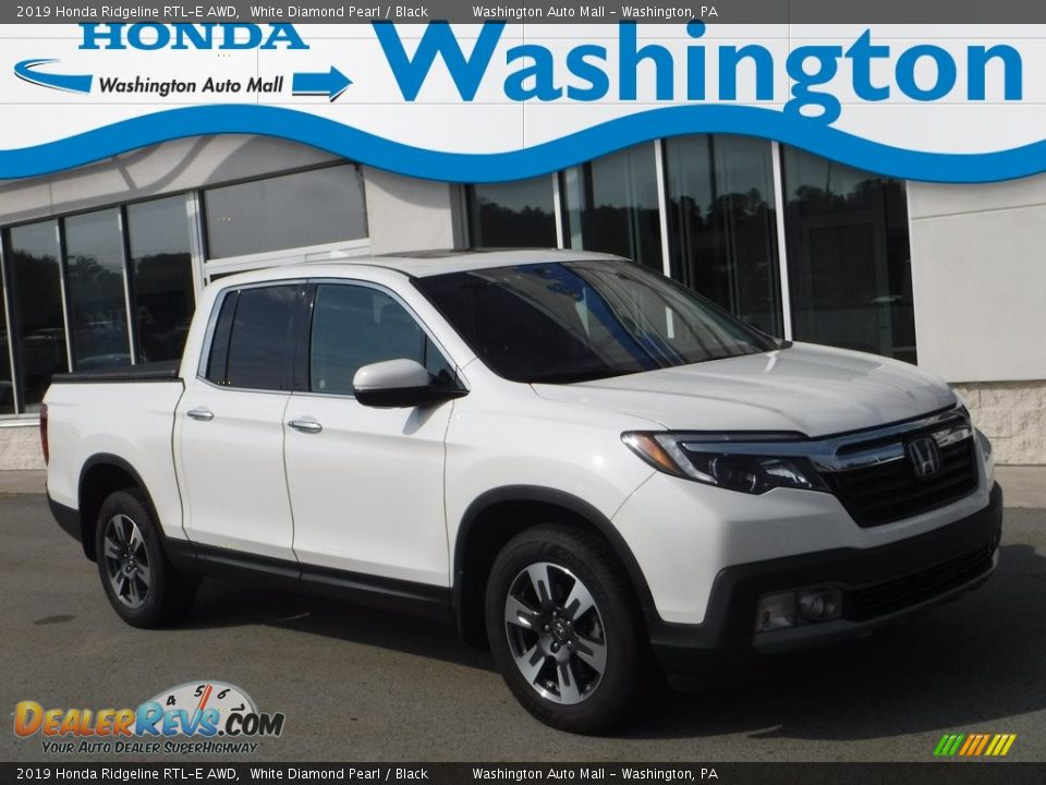 2019 Honda Ridgeline RTL-E AWD White Diamond Pearl / Black Photo #1