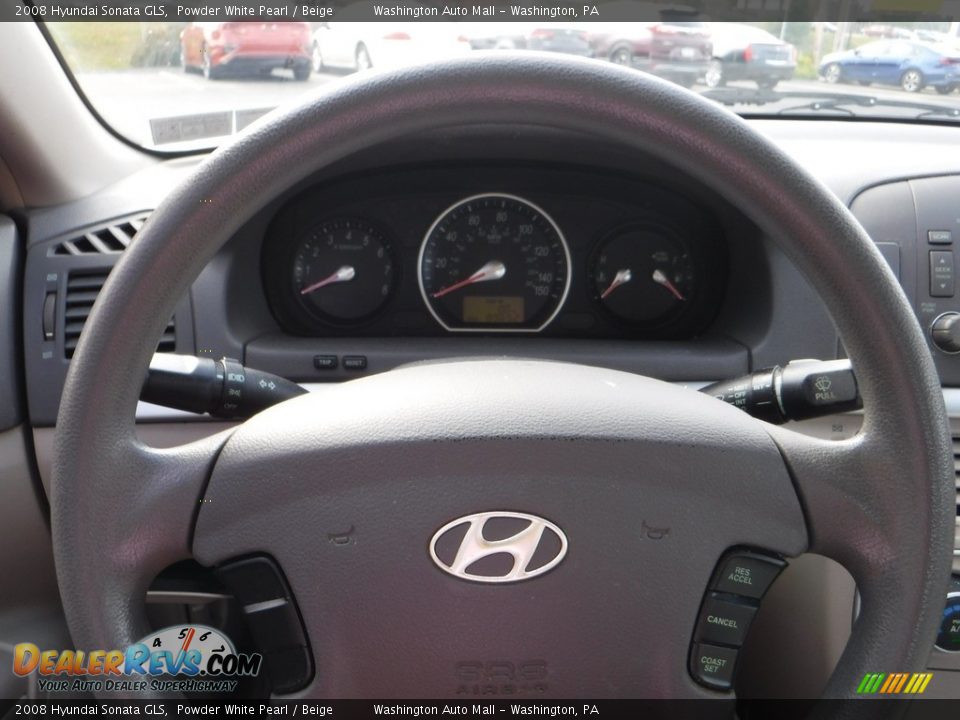 2008 Hyundai Sonata GLS Powder White Pearl / Beige Photo #18