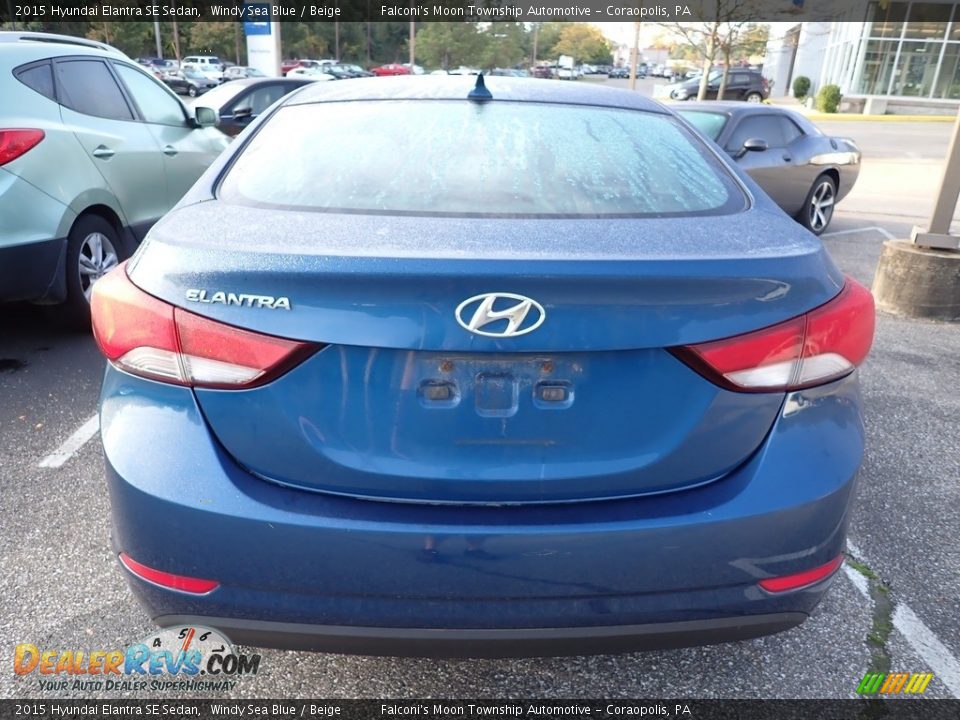 2015 Hyundai Elantra SE Sedan Windy Sea Blue / Beige Photo #3