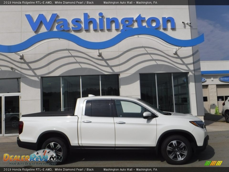 2019 Honda Ridgeline RTL-E AWD White Diamond Pearl / Black Photo #2