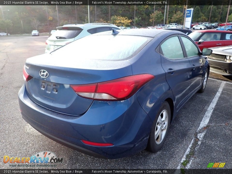 2015 Hyundai Elantra SE Sedan Windy Sea Blue / Beige Photo #4