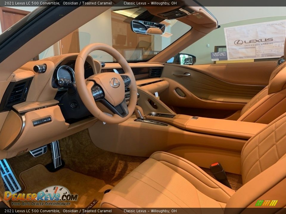 2021 Lexus LC 500 Convertible Obsidian / Toasted Caramel Photo #2