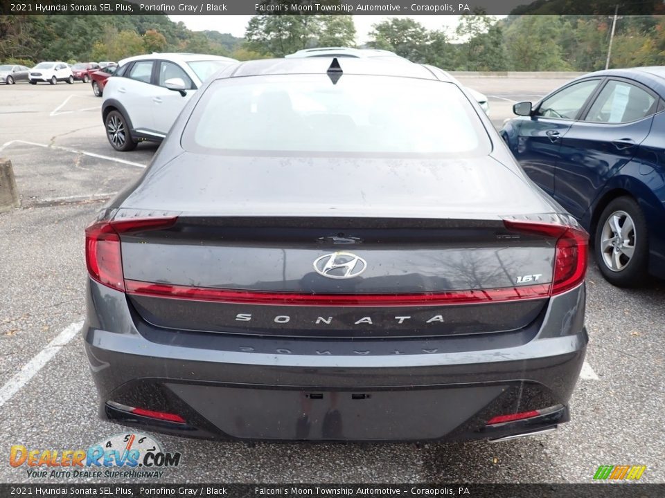 2021 Hyundai Sonata SEL Plus Portofino Gray / Black Photo #3