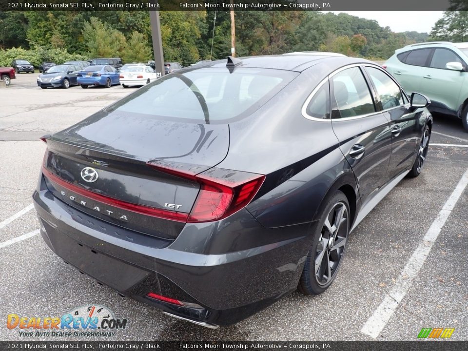 2021 Hyundai Sonata SEL Plus Portofino Gray / Black Photo #4