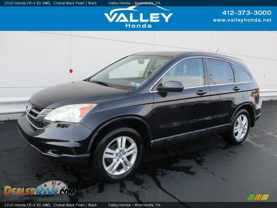 2010 Honda CR-V EX AWD Crystal Black Pearl / Black Photo #1