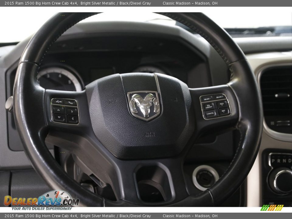 2015 Ram 1500 Big Horn Crew Cab 4x4 Steering Wheel Photo #7
