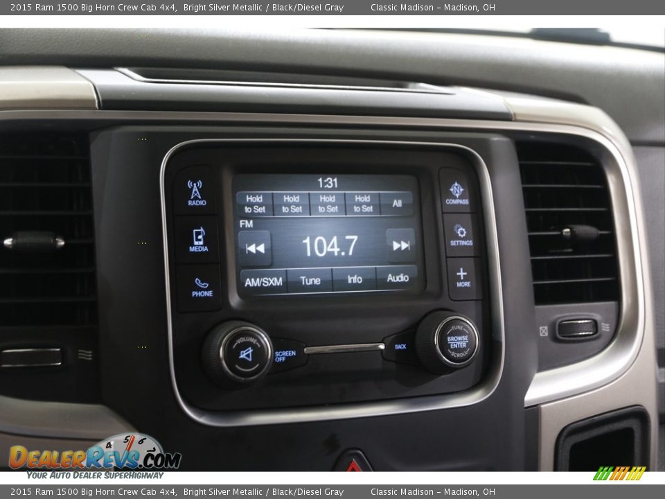 Audio System of 2015 Ram 1500 Big Horn Crew Cab 4x4 Photo #11