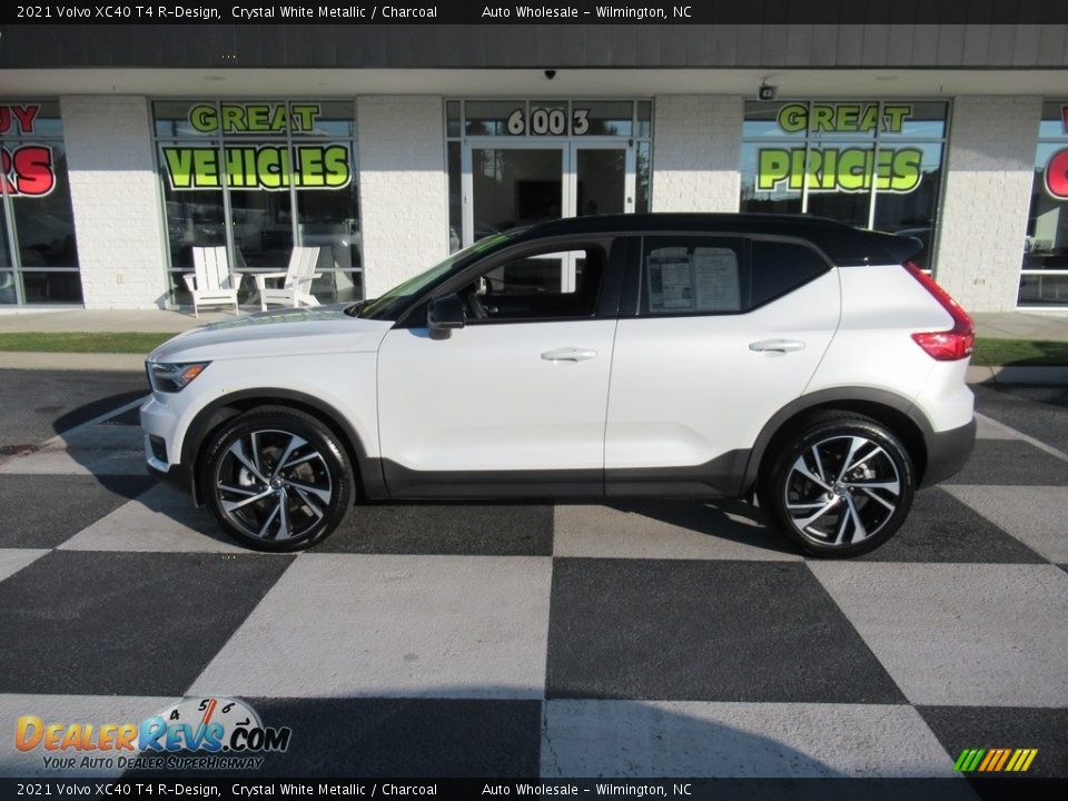 2021 Volvo XC40 T4 R-Design Crystal White Metallic / Charcoal Photo #1