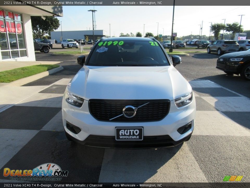 2021 Volvo XC40 T4 R-Design Crystal White Metallic / Charcoal Photo #2