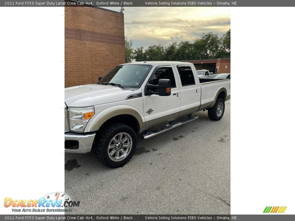 2011 Ford F350 Super Duty Lariat Crew Cab 4x4 Oxford White / Black Photo #1