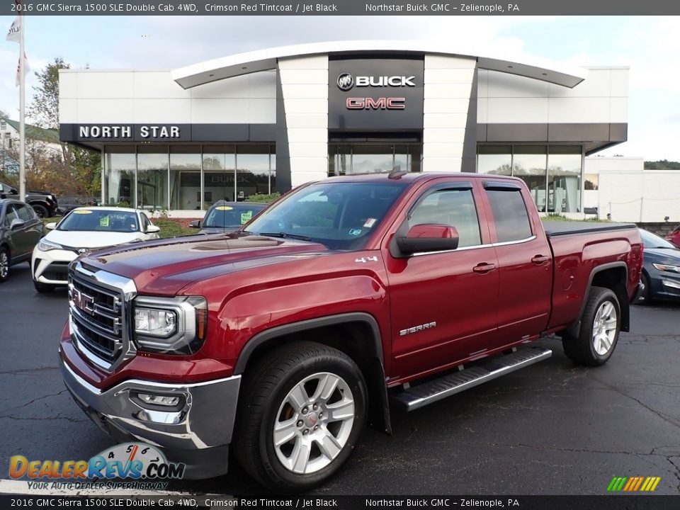 2016 GMC Sierra 1500 SLE Double Cab 4WD Crimson Red Tintcoat / Jet Black Photo #1