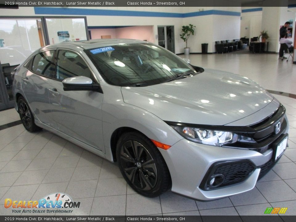 2019 Honda Civic EX Hatchback Lunar Silver Metallic / Black Photo #3