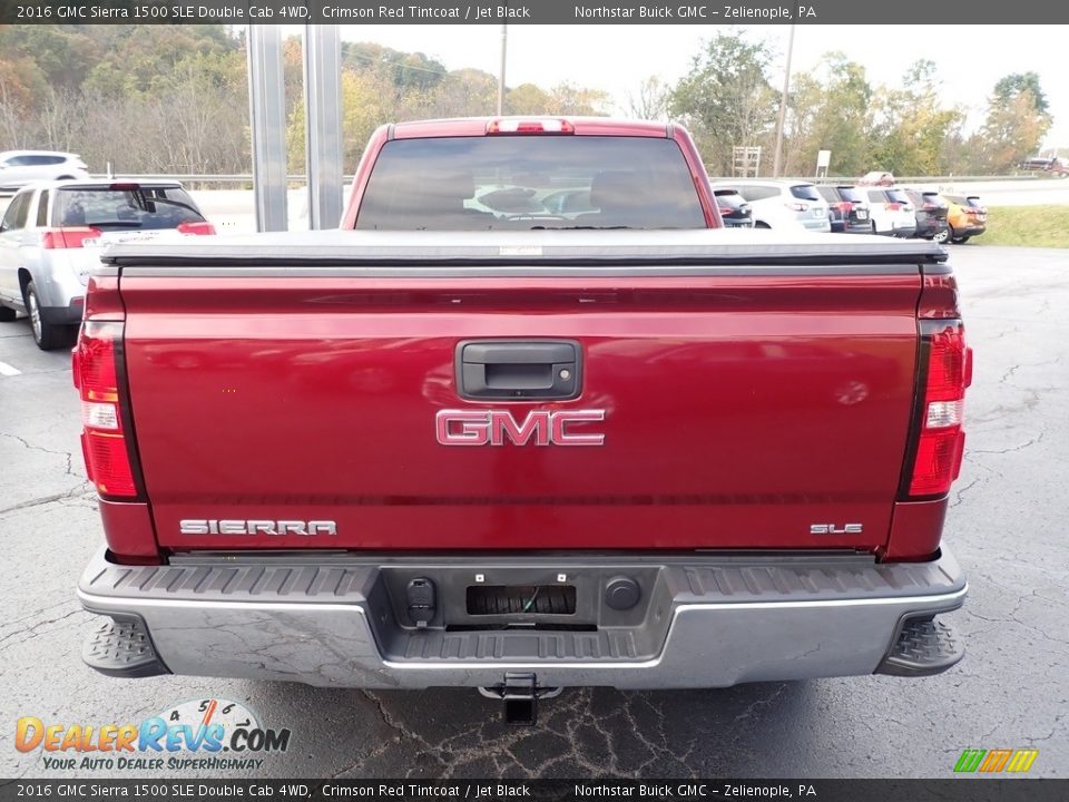 2016 GMC Sierra 1500 SLE Double Cab 4WD Crimson Red Tintcoat / Jet Black Photo #10