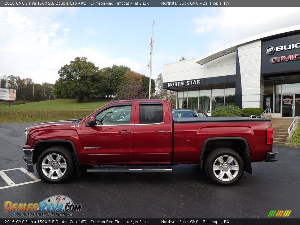 2016 GMC Sierra 1500 SLE Double Cab 4WD Crimson Red Tintcoat / Jet Black Photo #12