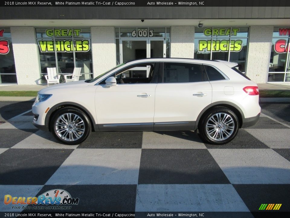 2018 Lincoln MKX Reserve White Platinum Metallic Tri-Coat / Cappuccino Photo #1
