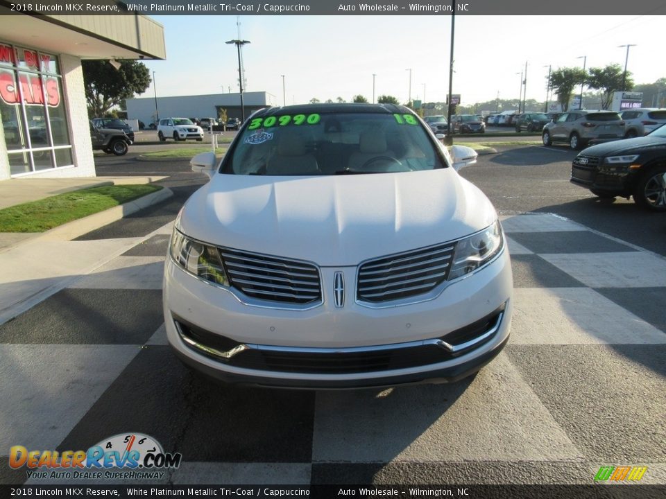 2018 Lincoln MKX Reserve White Platinum Metallic Tri-Coat / Cappuccino Photo #2