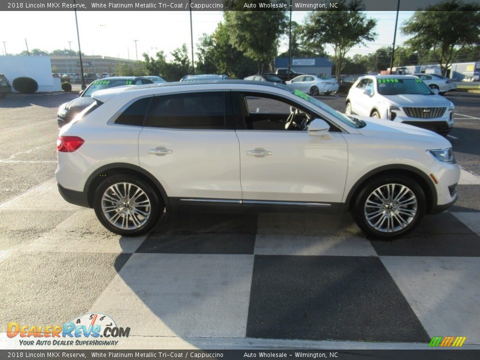 2018 Lincoln MKX Reserve White Platinum Metallic Tri-Coat / Cappuccino Photo #3