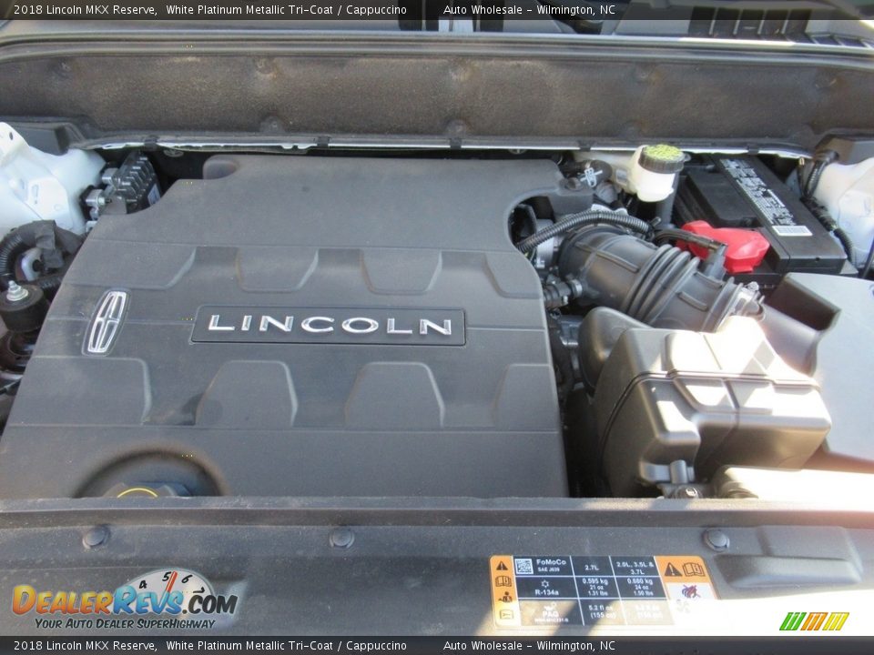 2018 Lincoln MKX Reserve White Platinum Metallic Tri-Coat / Cappuccino Photo #6