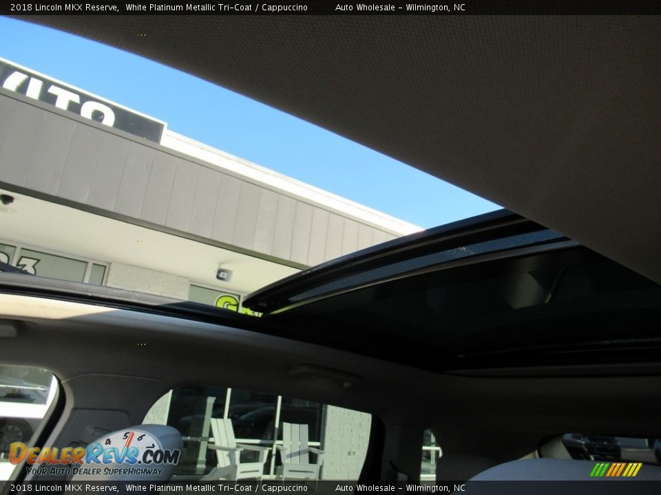 2018 Lincoln MKX Reserve White Platinum Metallic Tri-Coat / Cappuccino Photo #11