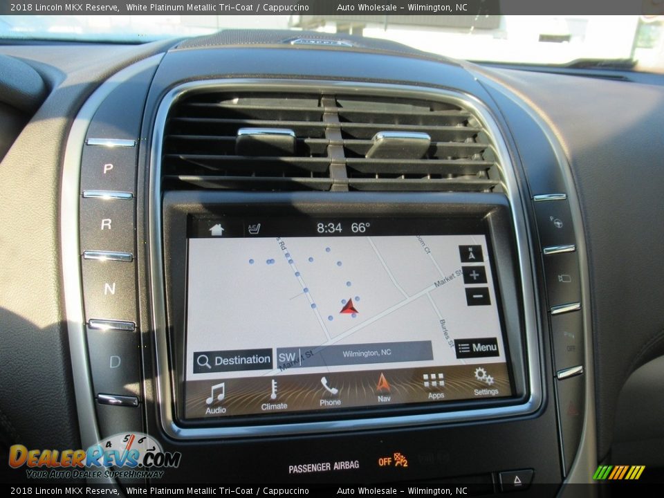 2018 Lincoln MKX Reserve White Platinum Metallic Tri-Coat / Cappuccino Photo #17