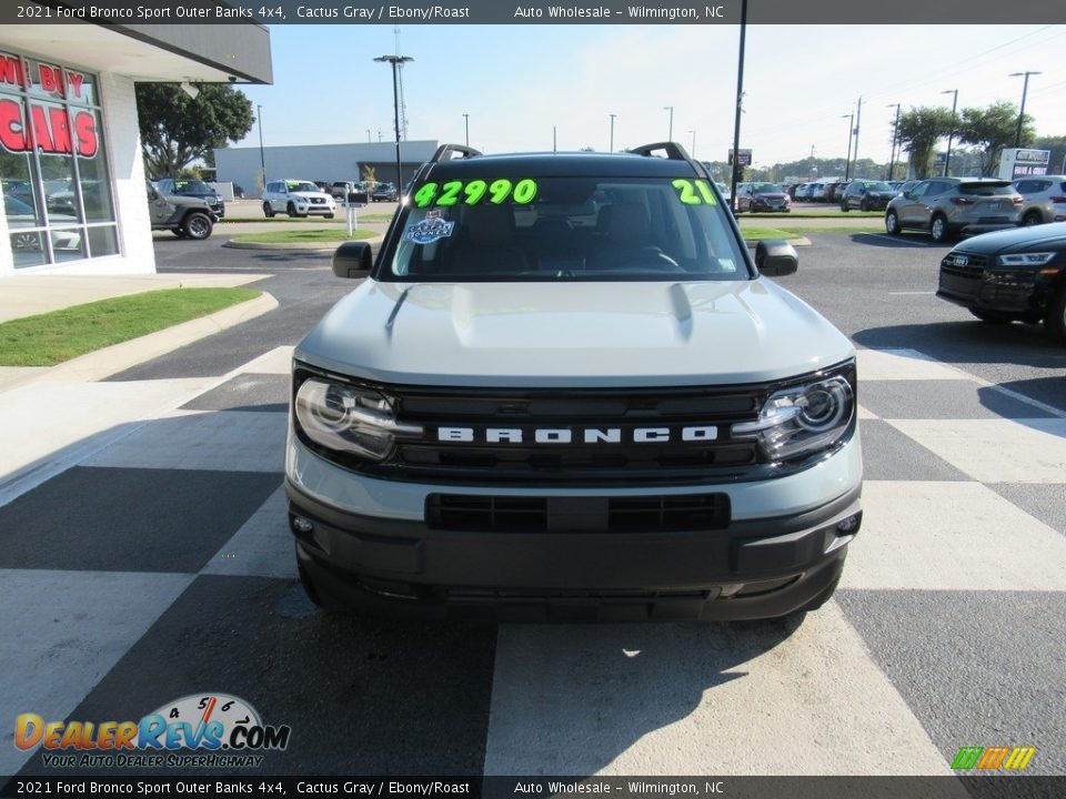 2021 Ford Bronco Sport Outer Banks 4x4 Cactus Gray / Ebony/Roast Photo #2