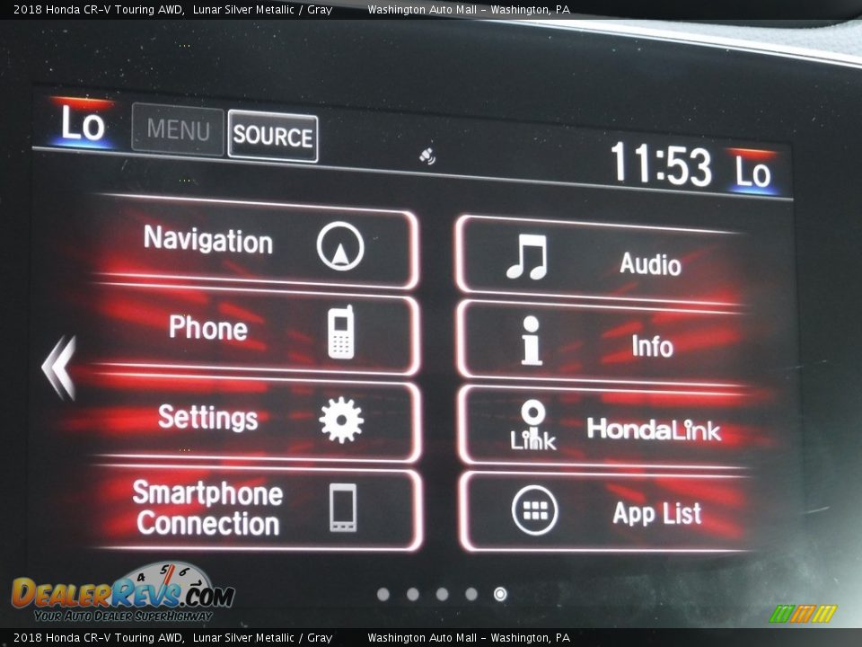 2018 Honda CR-V Touring AWD Lunar Silver Metallic / Gray Photo #22