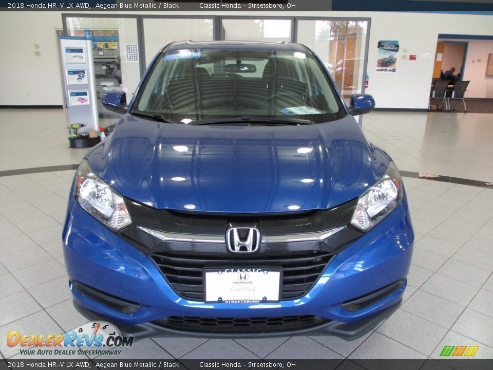 2018 Honda HR-V LX AWD Aegean Blue Metallic / Black Photo #2