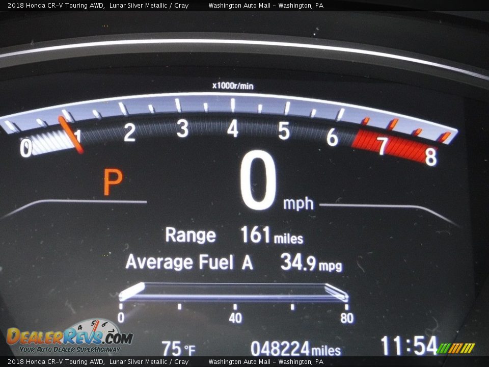2018 Honda CR-V Touring AWD Lunar Silver Metallic / Gray Photo #36