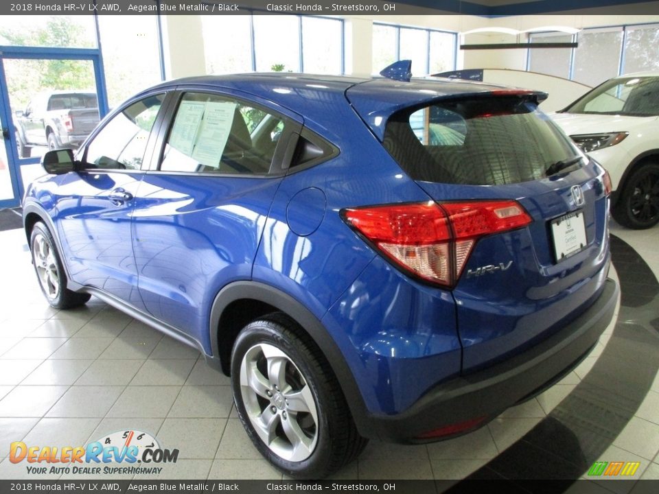 2018 Honda HR-V LX AWD Aegean Blue Metallic / Black Photo #9