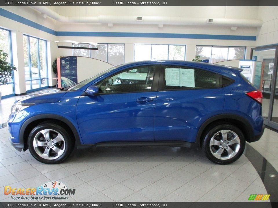 2018 Honda HR-V LX AWD Aegean Blue Metallic / Black Photo #10