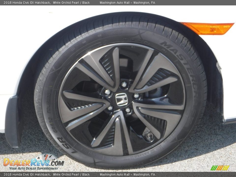 2018 Honda Civic EX Hatchback White Orchid Pearl / Black Photo #4