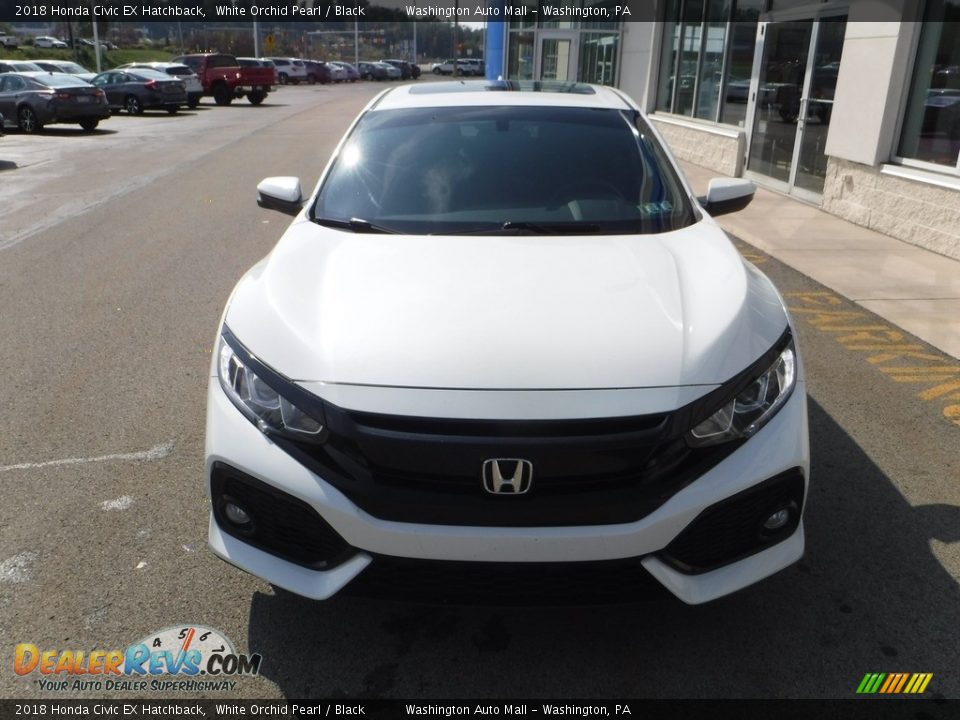2018 Honda Civic EX Hatchback White Orchid Pearl / Black Photo #5