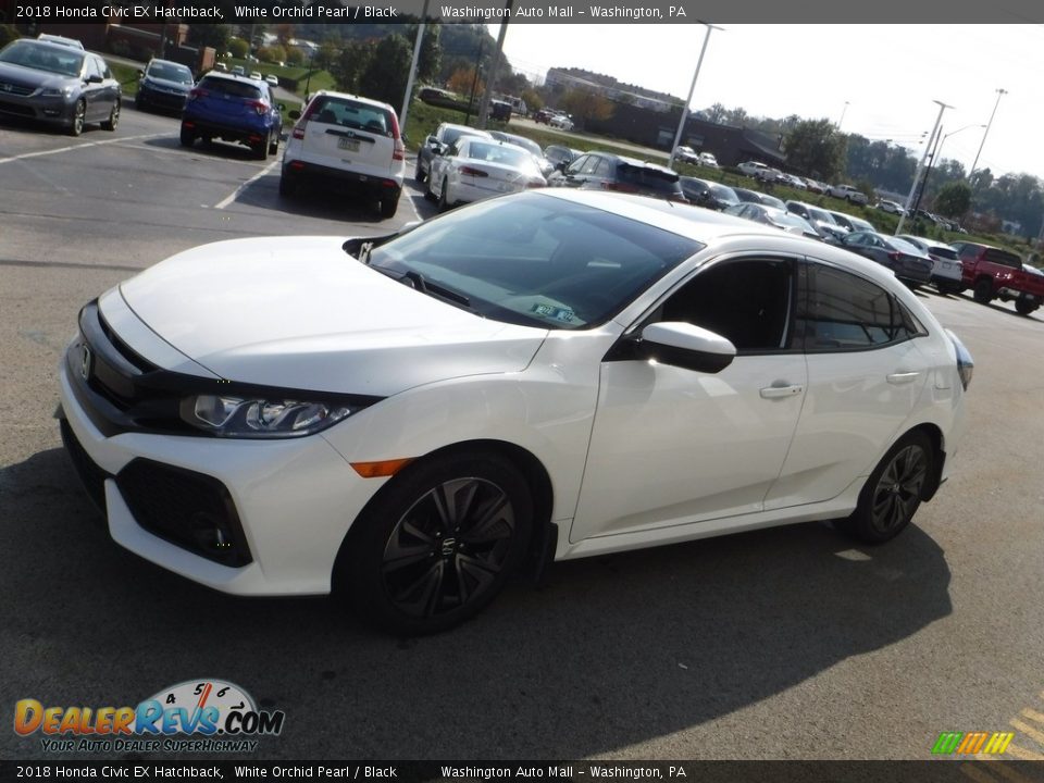2018 Honda Civic EX Hatchback White Orchid Pearl / Black Photo #6