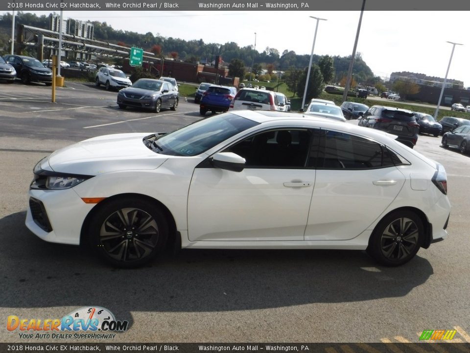 2018 Honda Civic EX Hatchback White Orchid Pearl / Black Photo #7