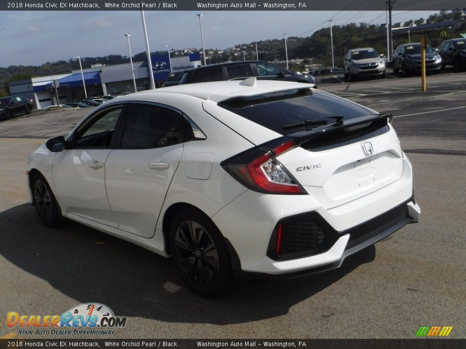 2018 Honda Civic EX Hatchback White Orchid Pearl / Black Photo #8