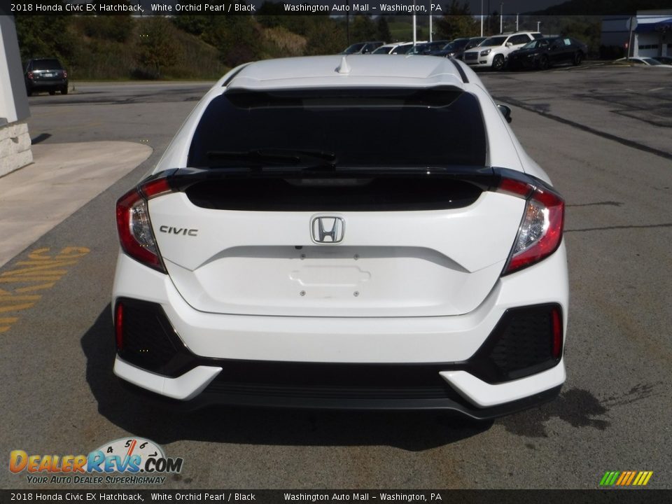 2018 Honda Civic EX Hatchback White Orchid Pearl / Black Photo #9
